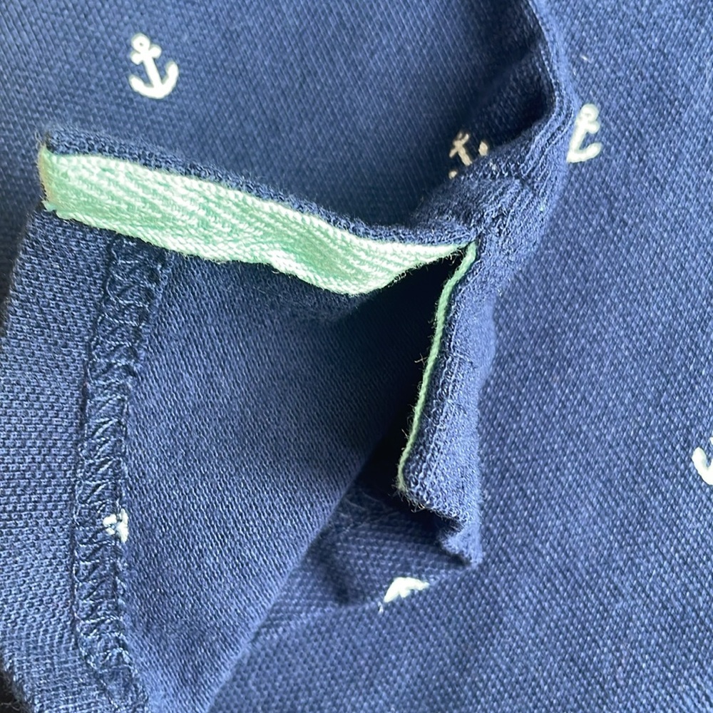Carters Blue Anchor Print Polo Shirt. New With Tags - Picture 5 of 6